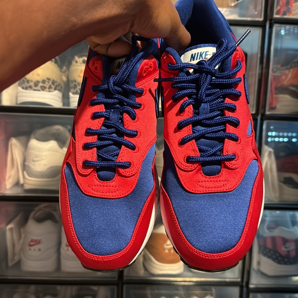 Red Satin Air Max 1 - Picture 3 of 4